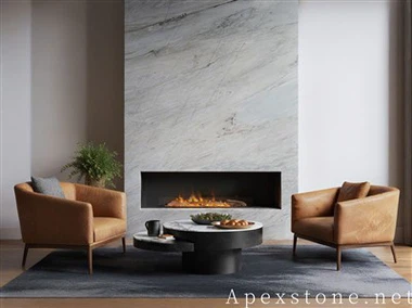 Hög italiensk svart kvartsit topp -tv -stativ